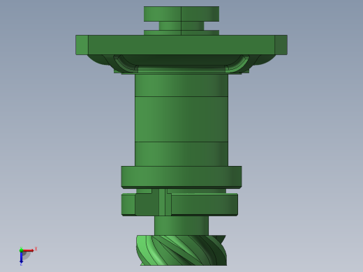 Q524-风力驱动器各部件数控加工工艺及造型设计【三维SolidWorks】俯视缩略图