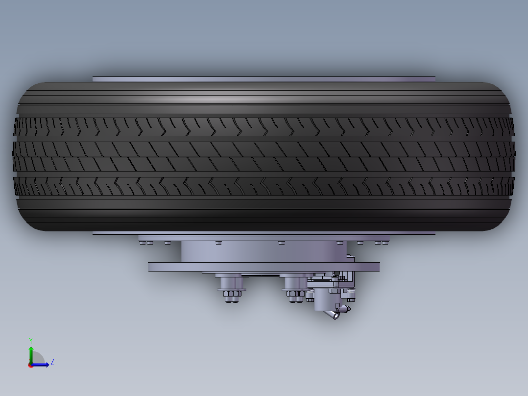 小型电动汽车轮毂电机及转向系统设计含CATIA、SW三维及8张CAD图左视图