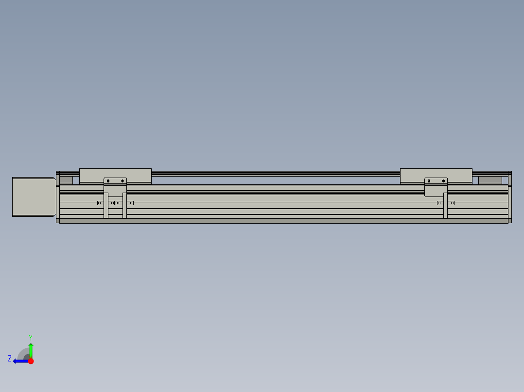 直线模组WG-LHB12-S450-R(B)设计图纸右视图