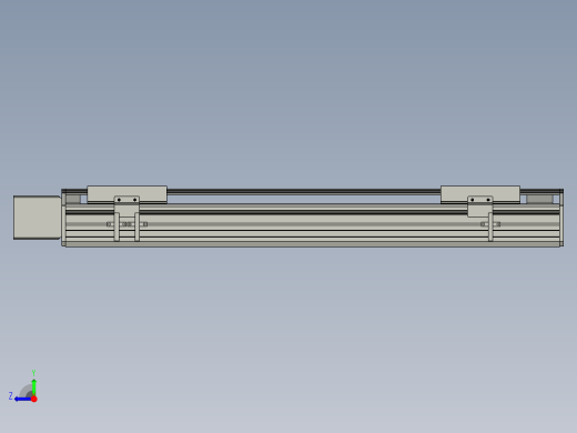 直线模组WG-LHB12-S450-R(B)设计图纸右视缩略图