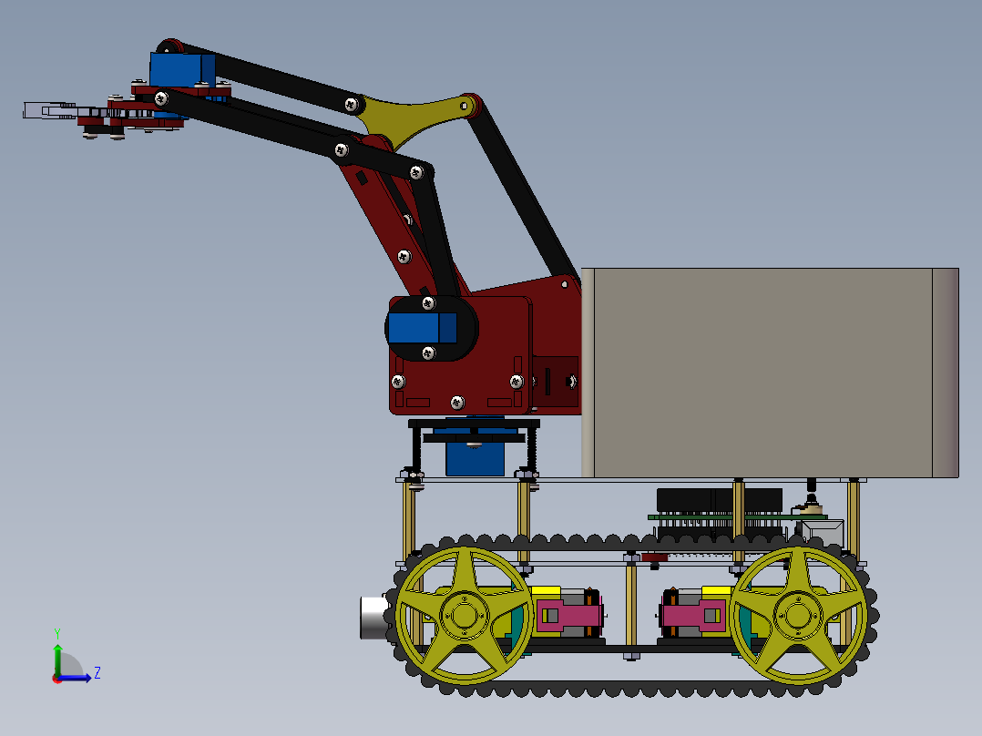 多功能运输履带小车sw20左视图