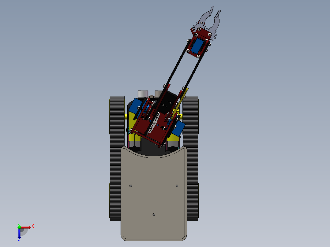 多功能运输履带小车sw20俯视图