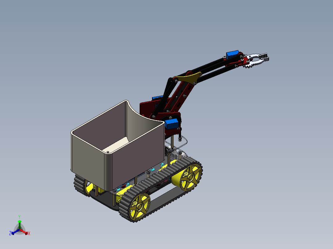 多功能运输履带小车sw20正等轴测图