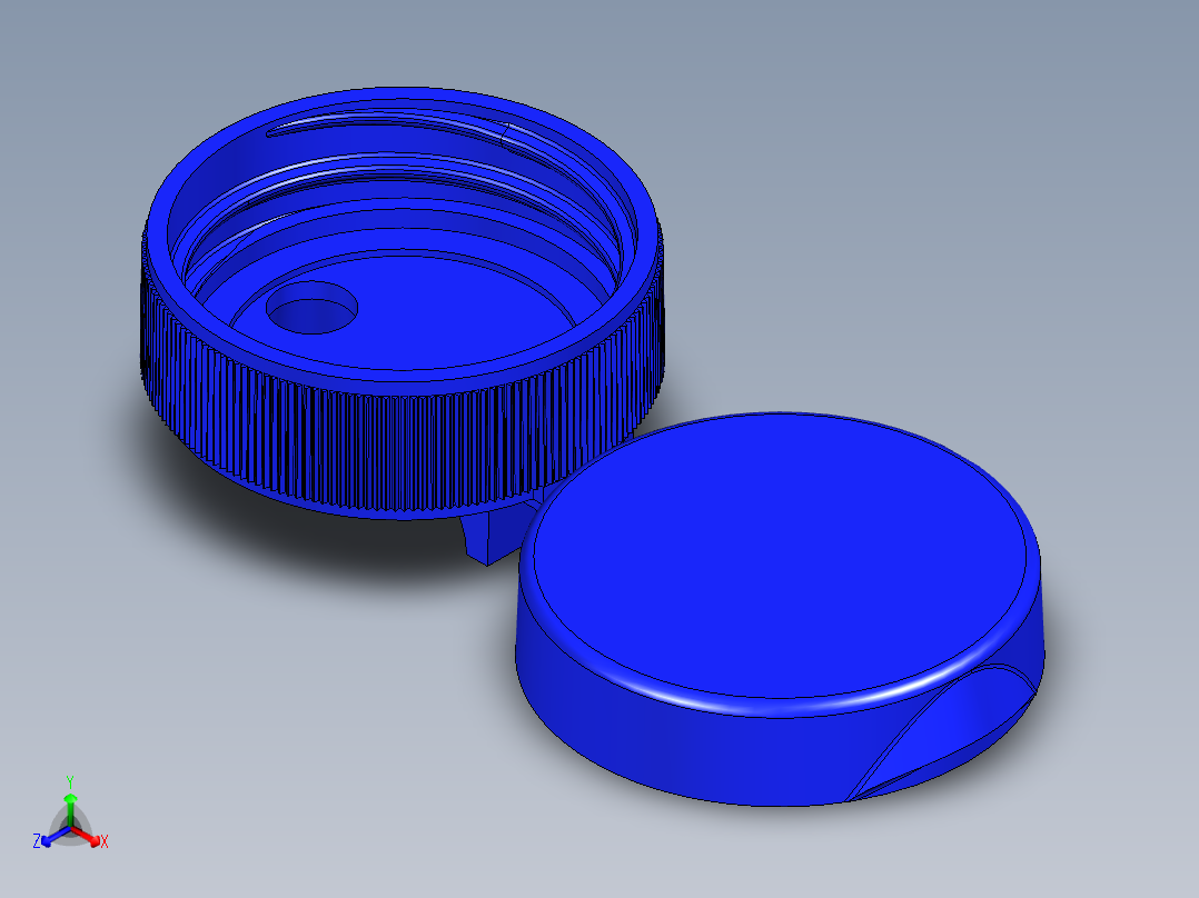 瓶盖、盖子(27)正等轴测图