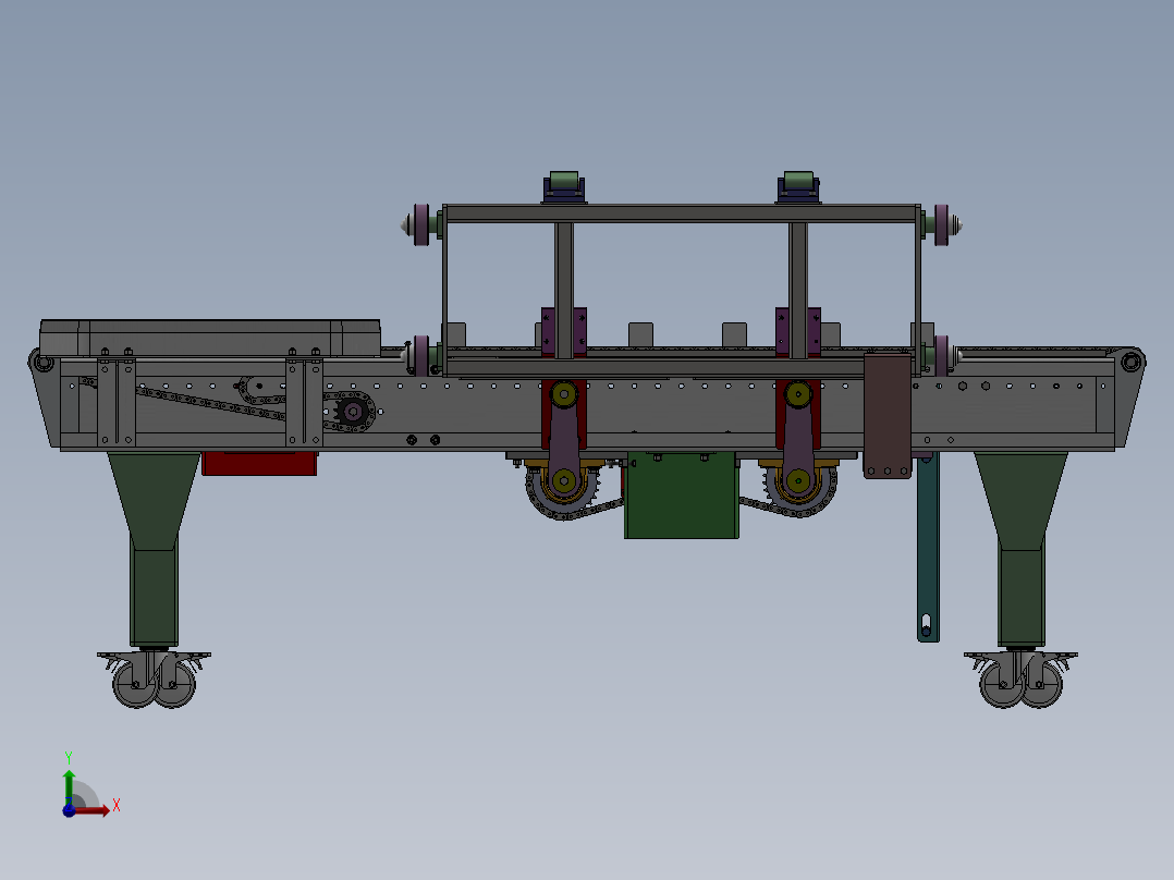 链式传输带sw18可编辑前视图