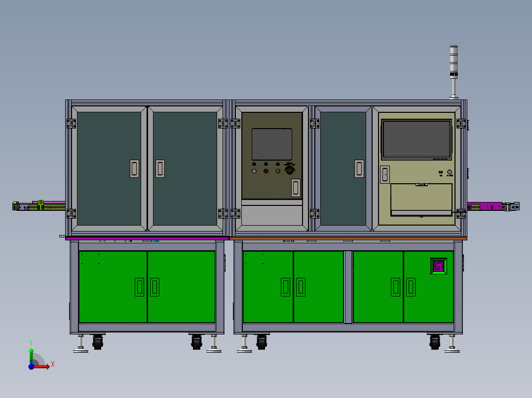 全自动激光焊接&检测机sw18前视图