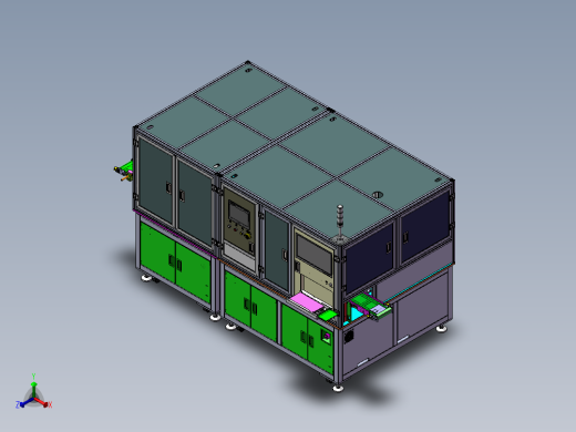 全自动激光焊接&检测机sw18正等轴测缩略图