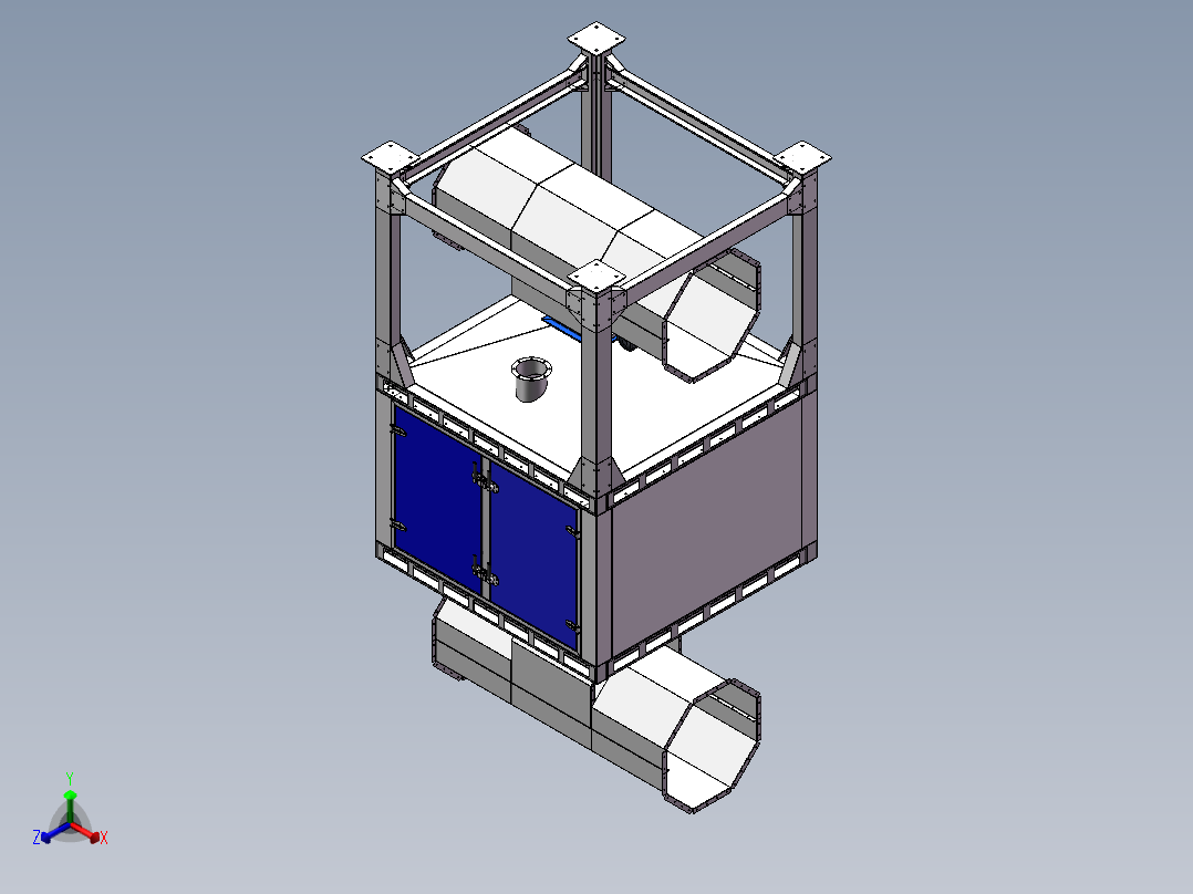 2万风量催化燃烧碳箱sw20可编辑正等轴测图
