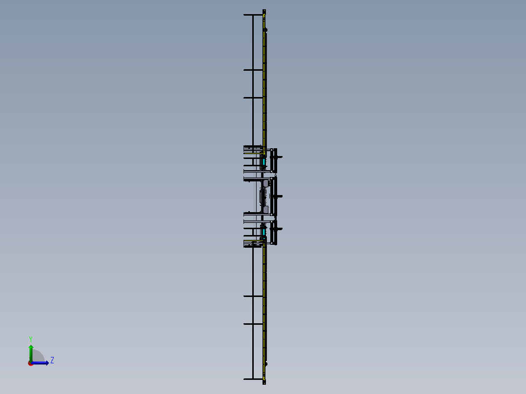全自动粘胶生产线设备sw17可编辑左视图