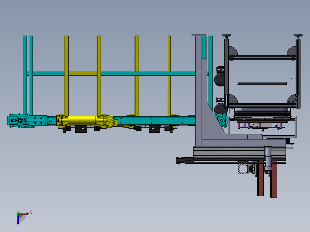 全自动粘胶生产线设备sw17可编辑俯视图