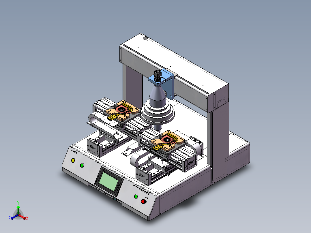 风扇检测机sw20可编辑正等轴测图
