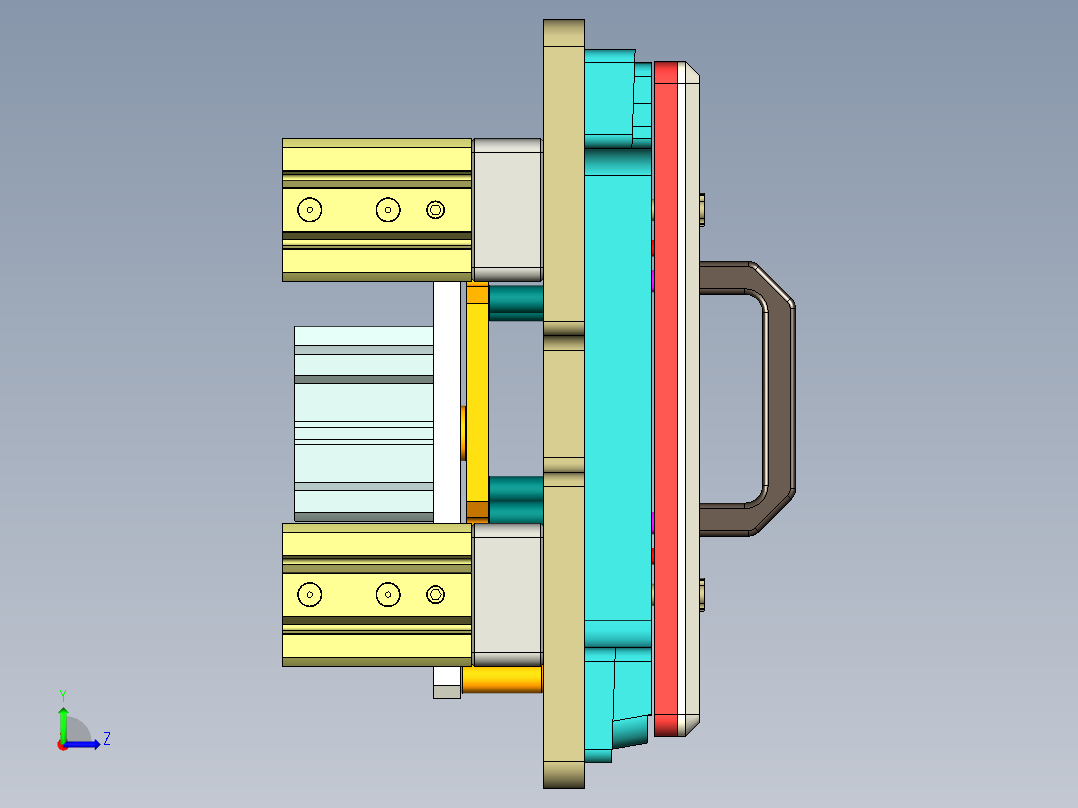 EDA50-笔记本CNC工装夹具三维模型CNC5-181229左视图