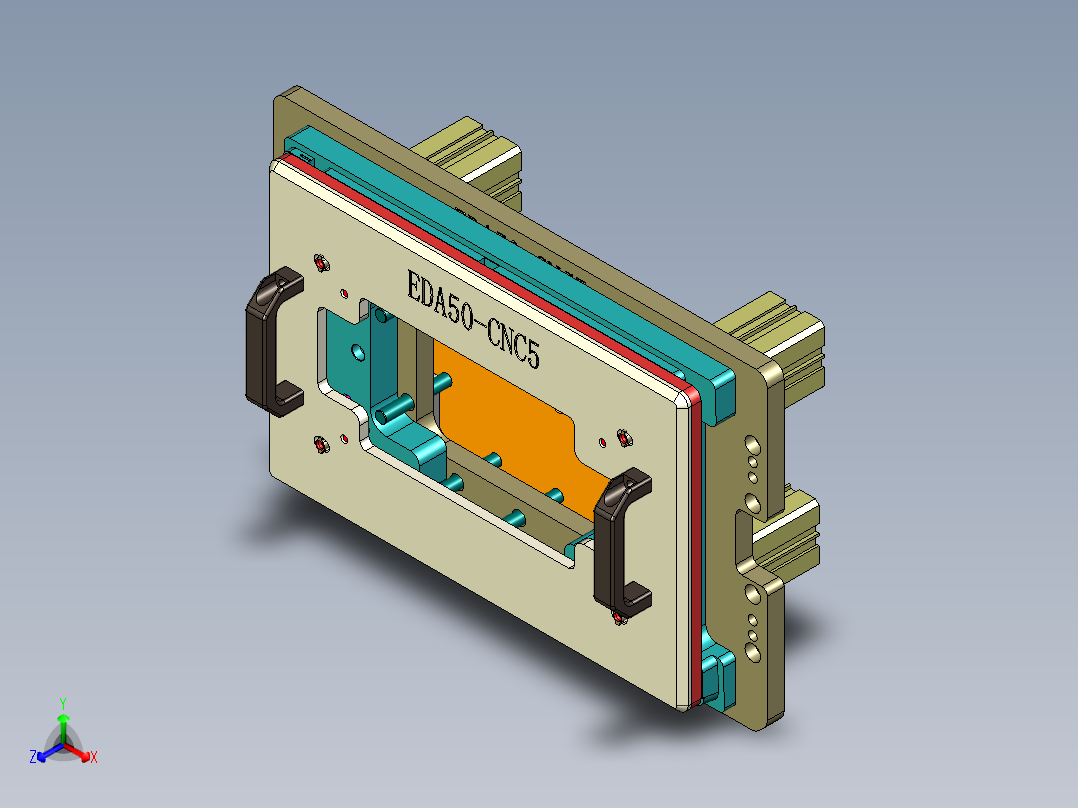 EDA50-笔记本CNC工装夹具三维模型CNC5-181229正等轴测图