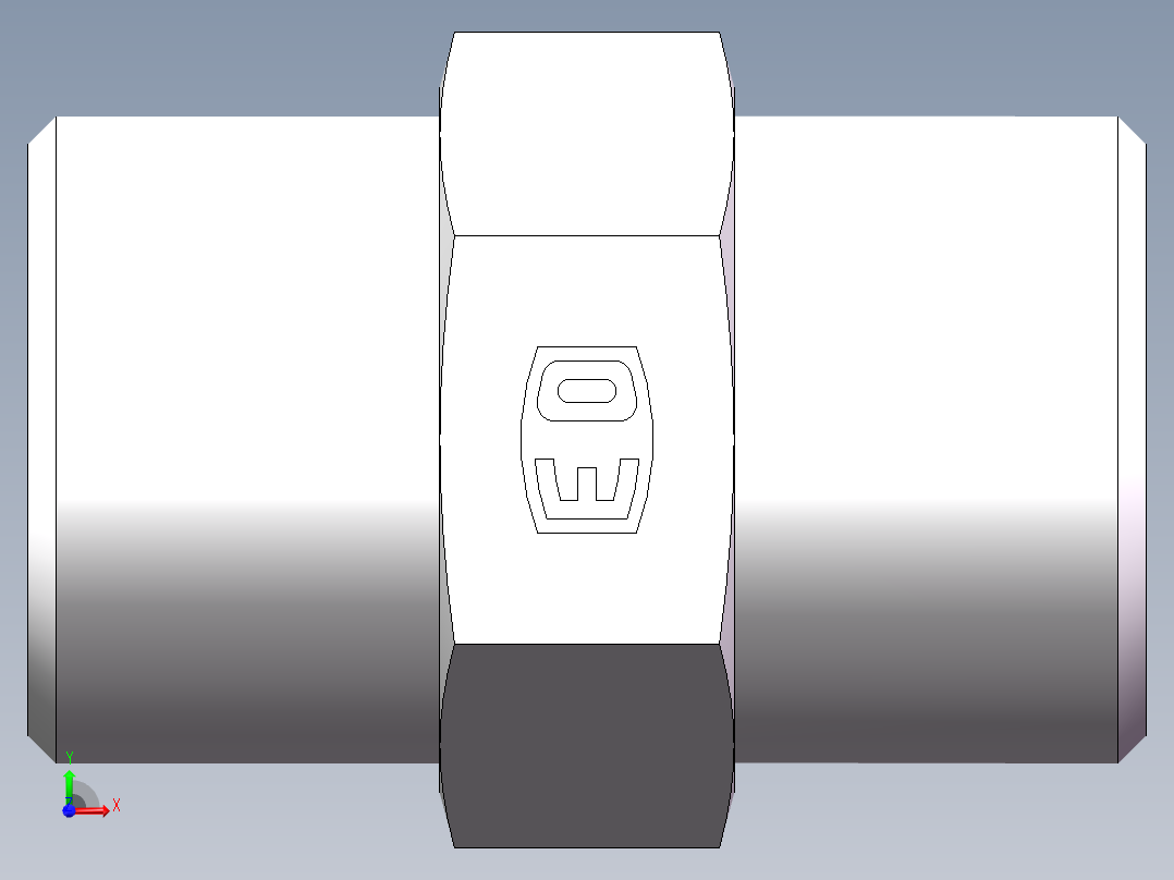 直通接头-G、1D-22前视图