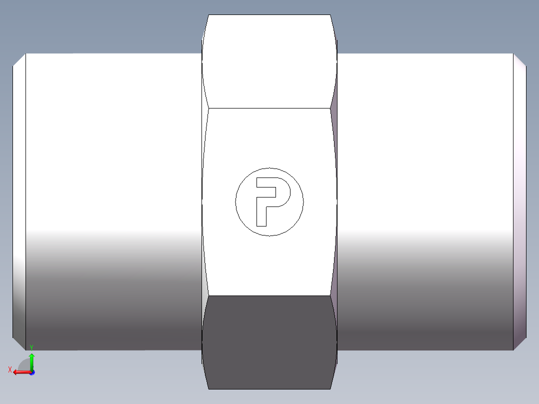 直通接头-G、1D-22后视图