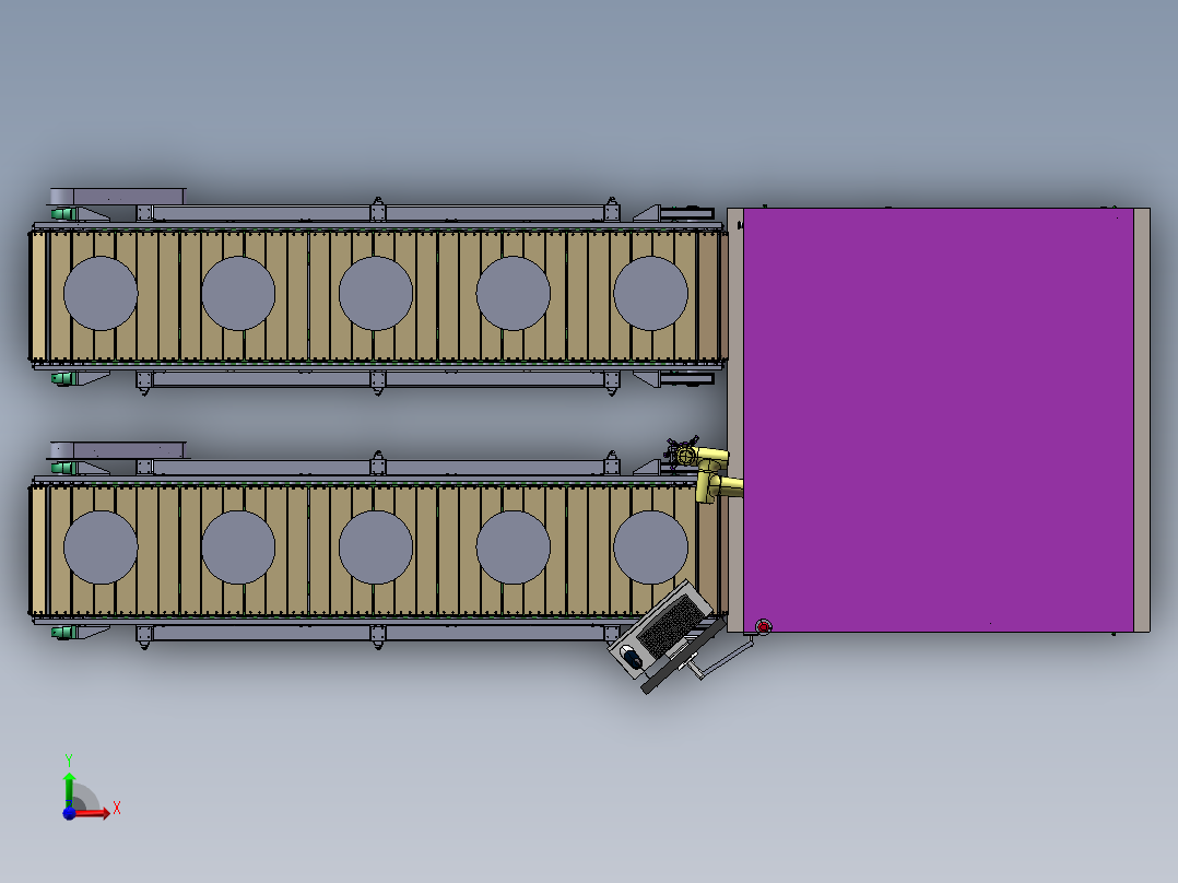 自动上下料搬运龙门缺陷检测设备前视图
