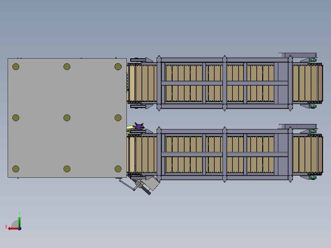自动上下料搬运龙门缺陷检测设备后视图