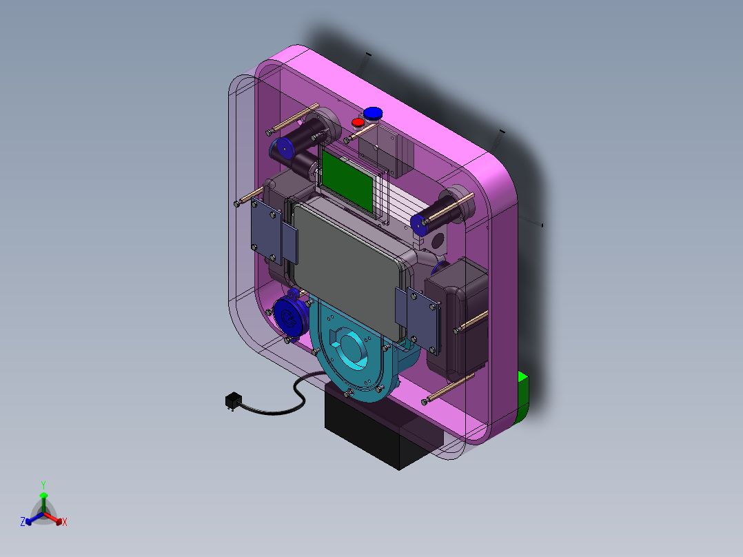 吸尘器(19)正等轴测图