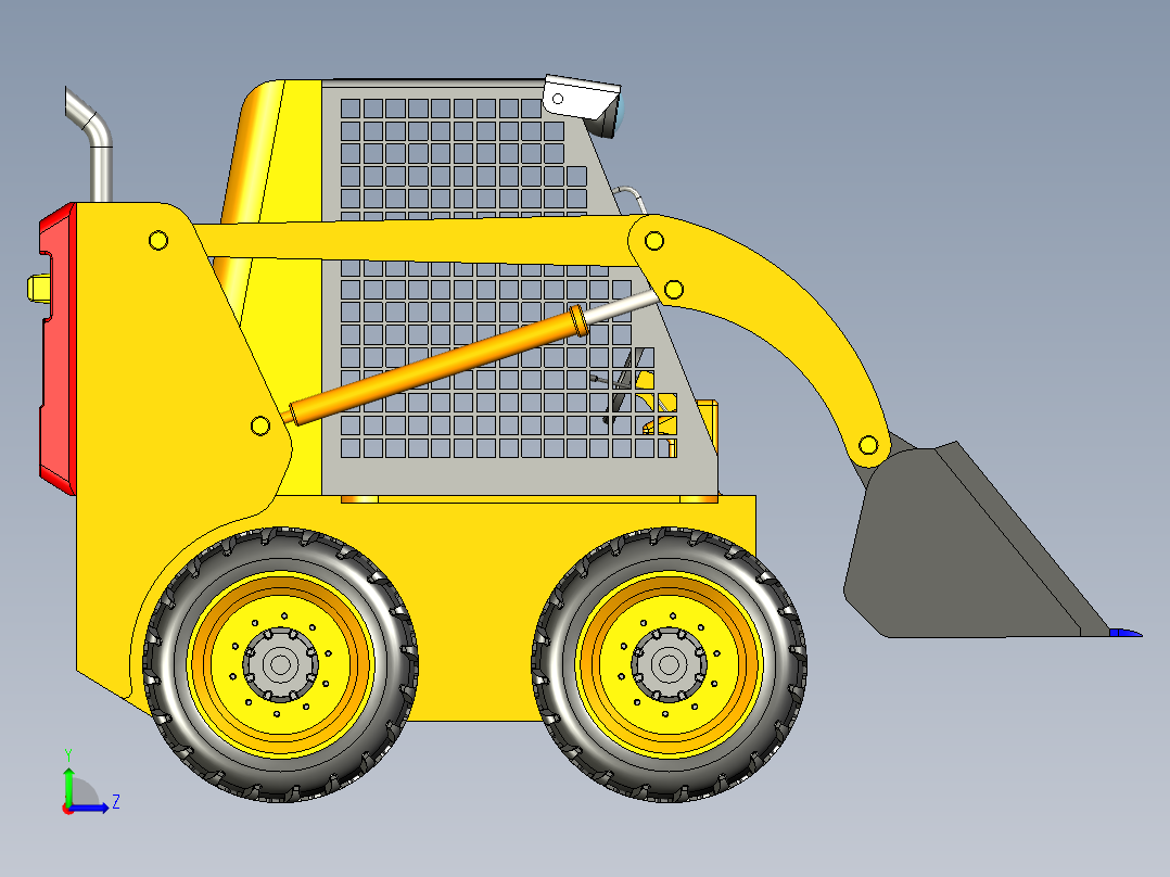 B3003975-博科装载机左视图