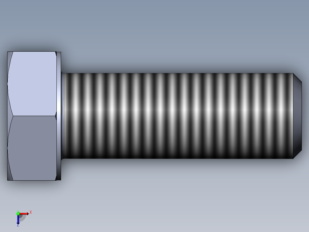 GB／T5783-2000六角头螺栓全螺纹M16×45俯视图