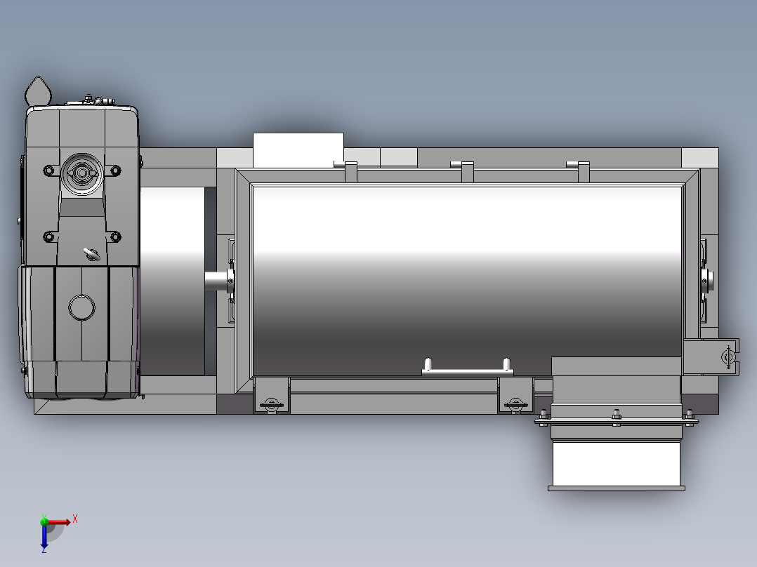 破碎机、农作物切碎机俯视图