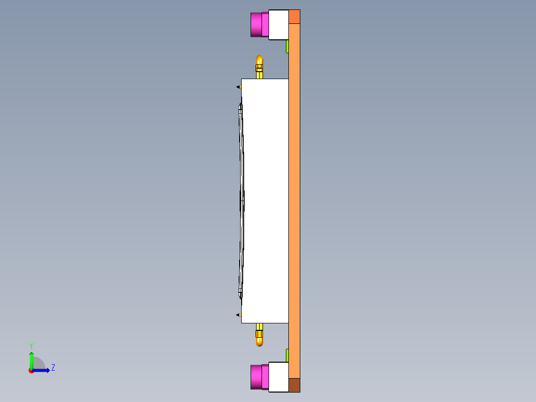 乘用车用内饰件油温模具左视图