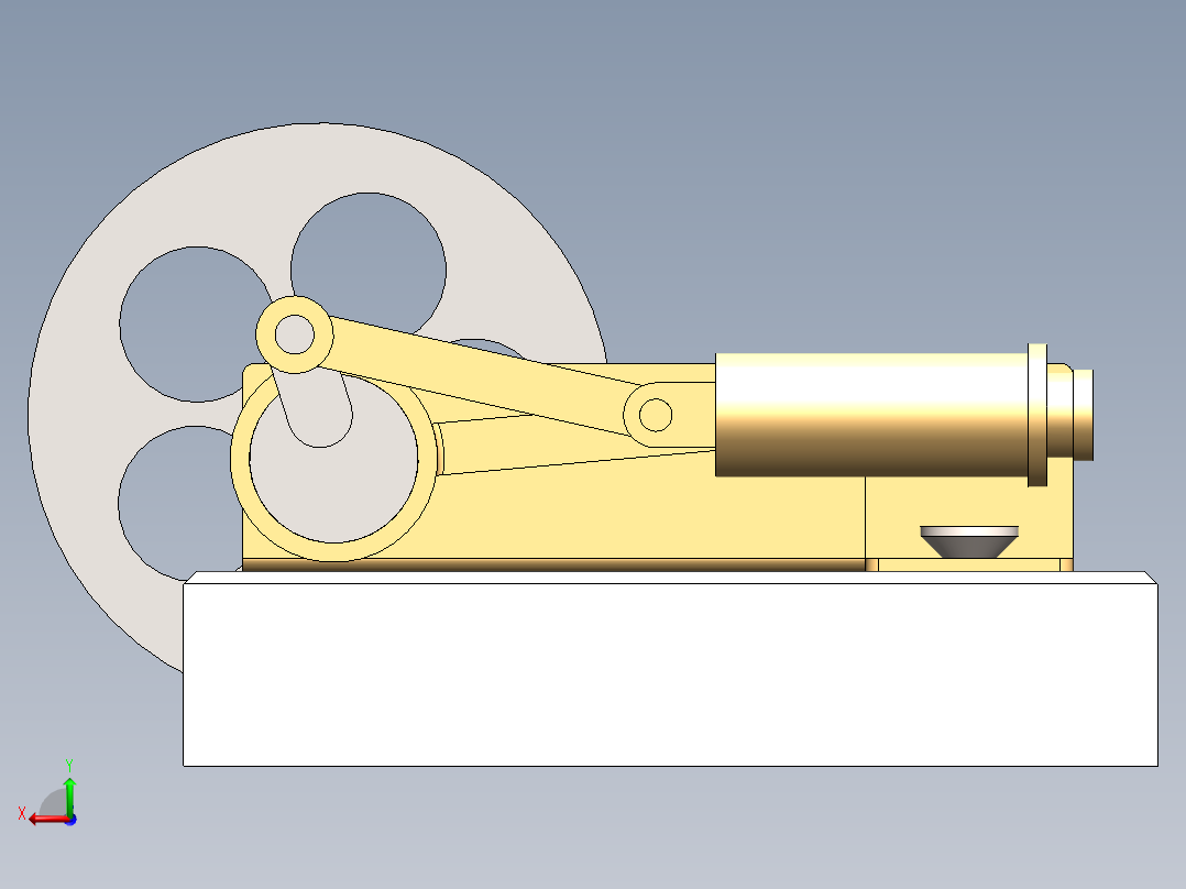 蒸汽机horizontal-steam-engine-118321-模型格式为 sw后视图