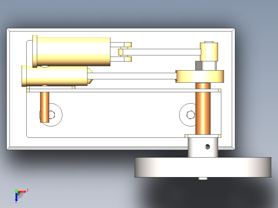 蒸汽机horizontal-steam-engine-118321-模型格式为 sw俯视图