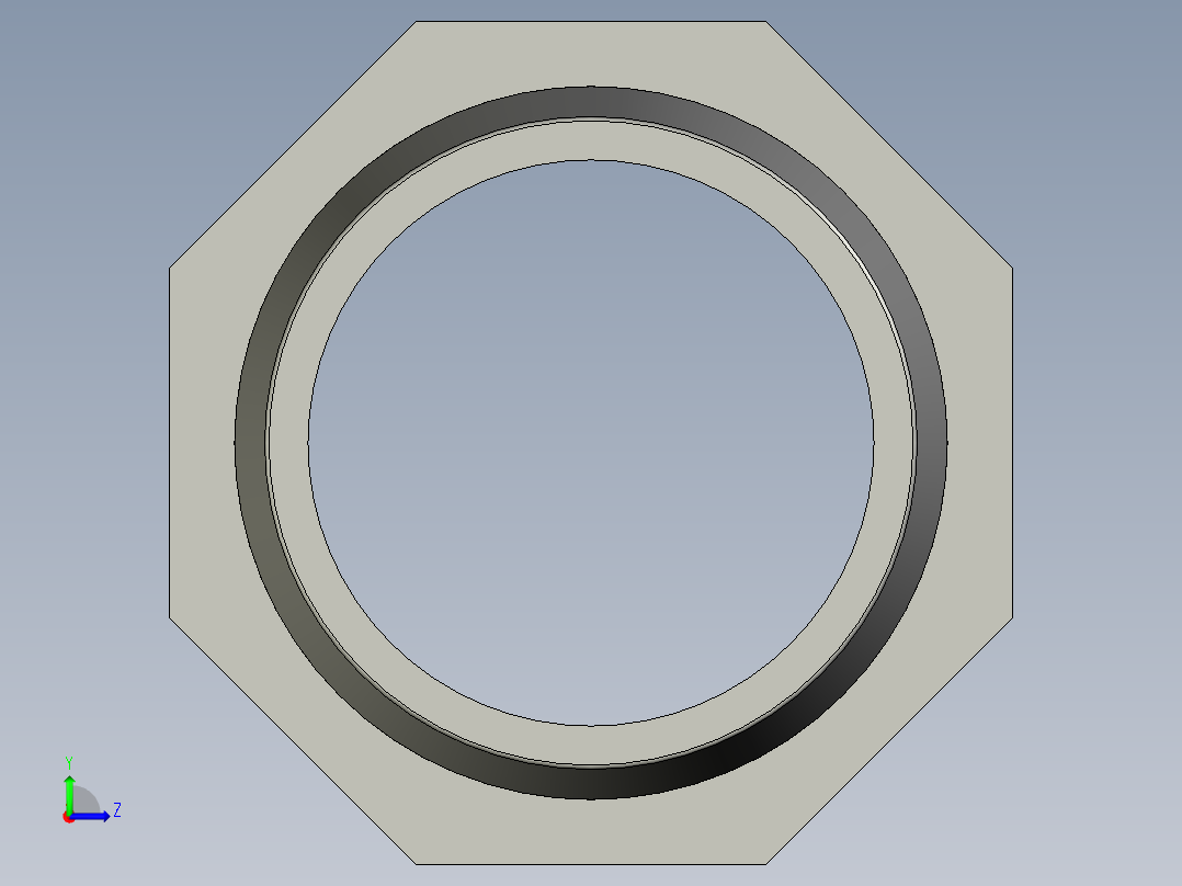 螺纹管水管接头-有边 [DN65X65.5]左视图