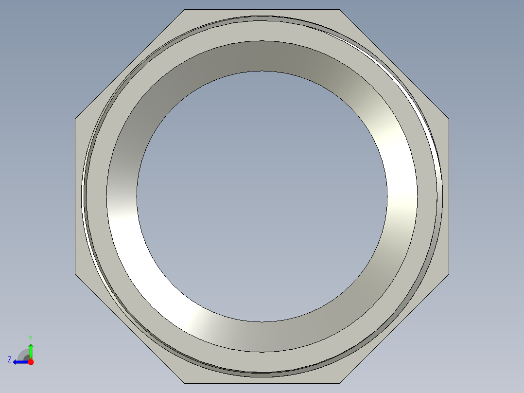 螺纹管水管接头-有边 [DN65X65.5]右视图