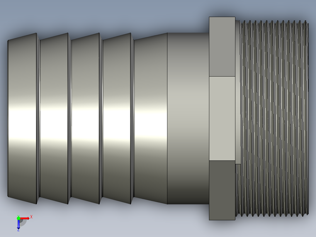 螺纹管水管接头-有边 [DN65X65.5]俯视图