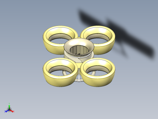 四轴无人机飞行器框架3D图纸