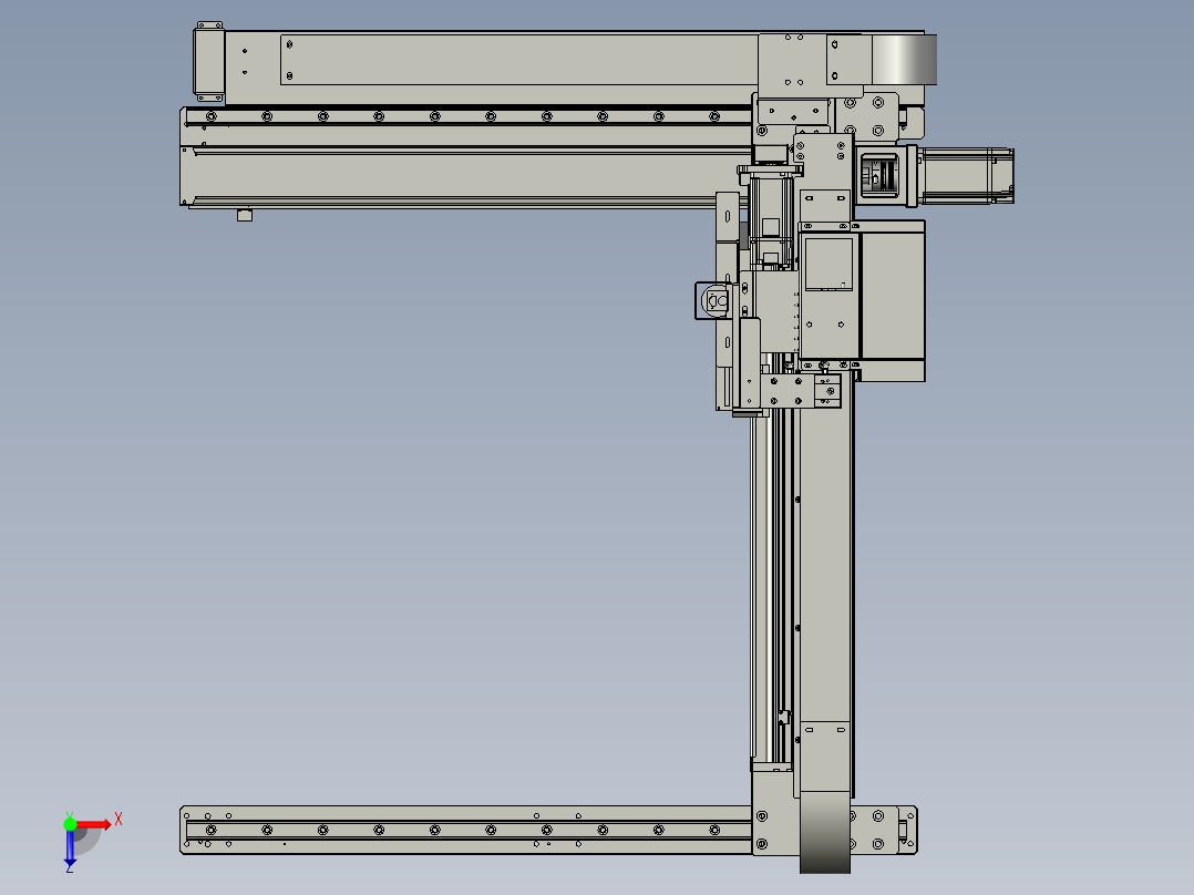 移载模组俯视图