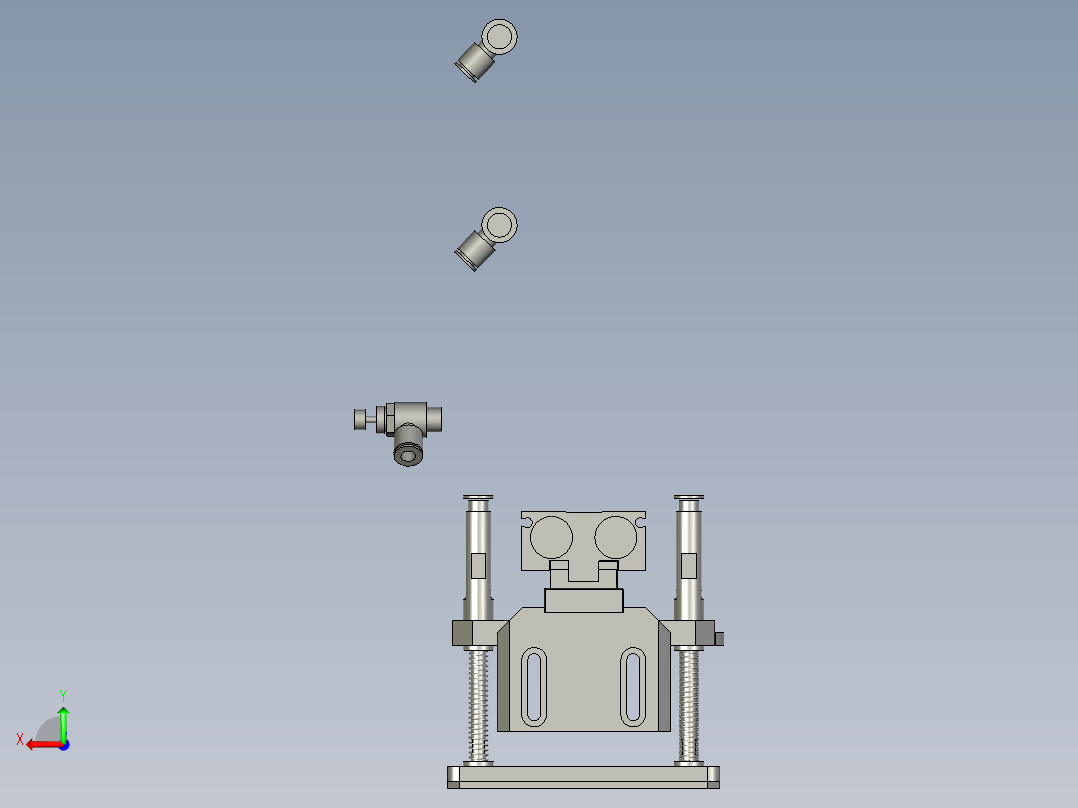 旋转抓料组件后视图
