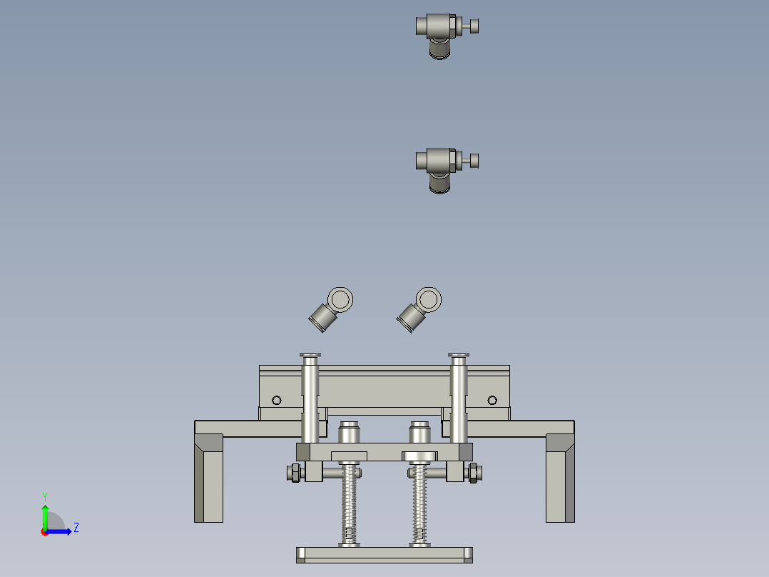 旋转抓料组件左视图