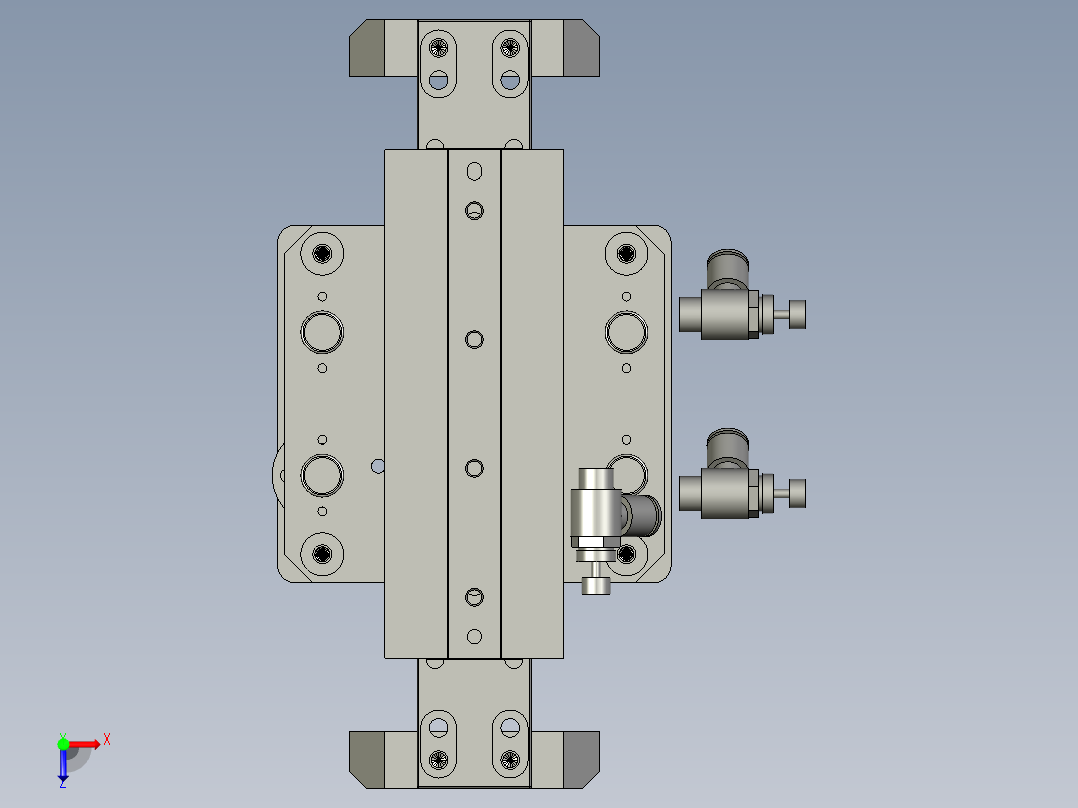 旋转抓料组件俯视图