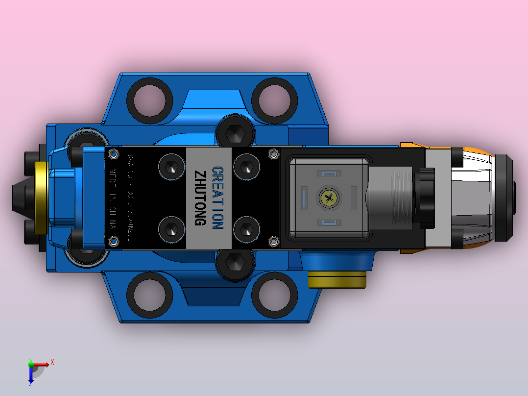 DAW10-2 先导式卸荷溢流阀俯视图