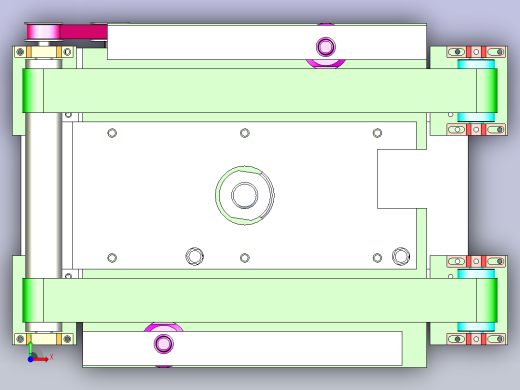 顶升带定位输送带结构图前视缩略图