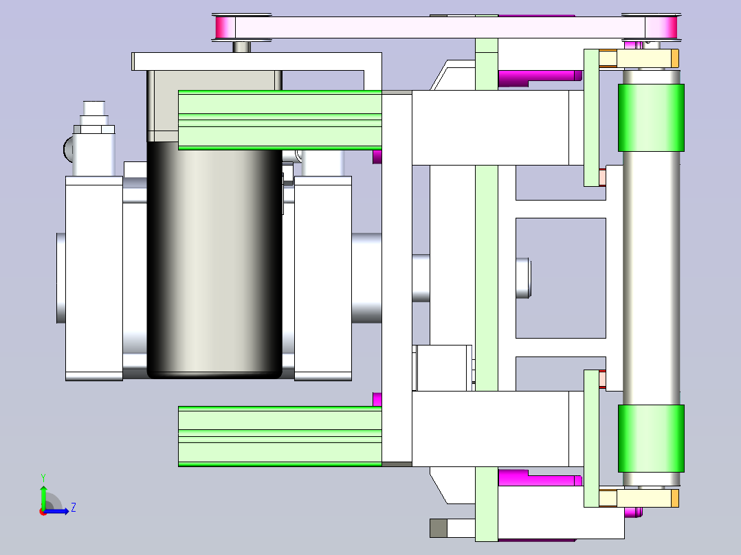 顶升带定位输送带结构图左视图