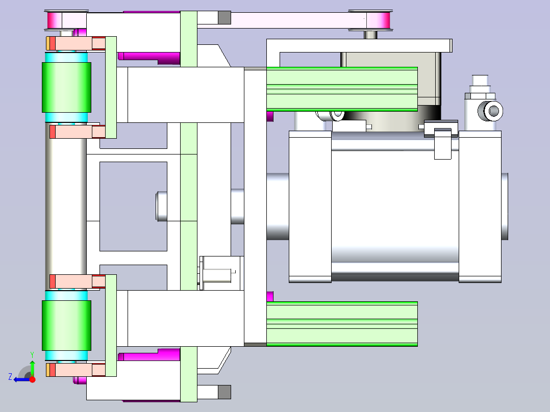 顶升带定位输送带结构图右视图