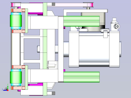 顶升带定位输送带结构图右视缩略图