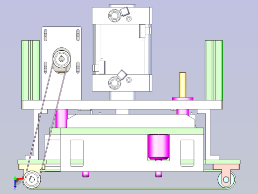 顶升带定位输送带结构图俯视缩略图