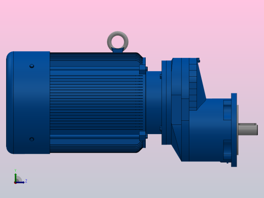 RXF57法兰轴伸式安装斜齿轮减速机RX57-Y1.1-4P-90S-M1-0°-Φ160左视缩略图