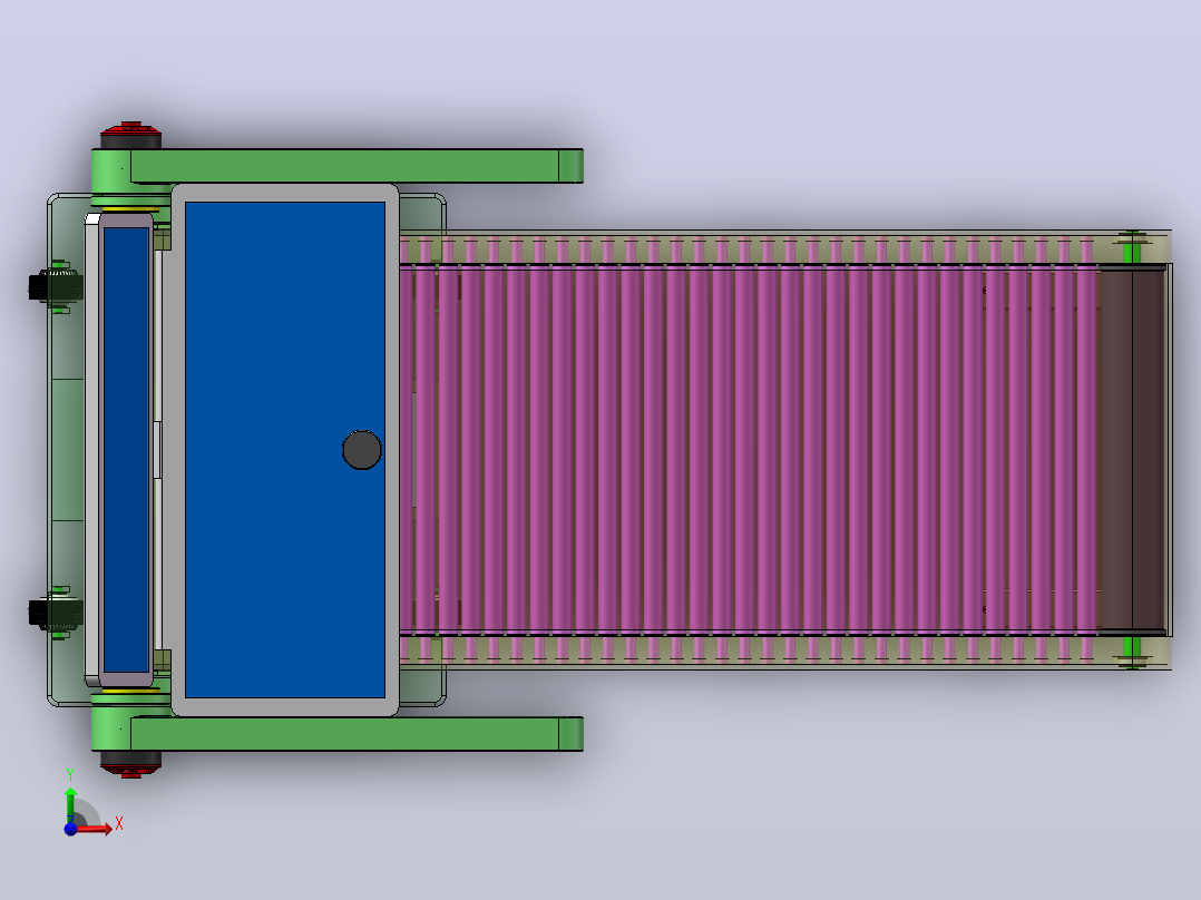 自走式家用自动折叠跑步机（SW+CAD+说明书）前视图