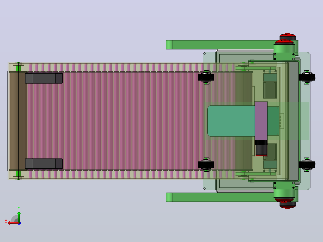 自走式家用自动折叠跑步机（SW+CAD+说明书）后视图