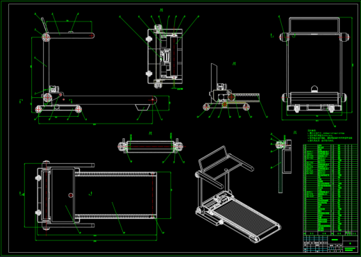 自走式家用自动折叠跑步机（SW+CAD+说明书）缩略图