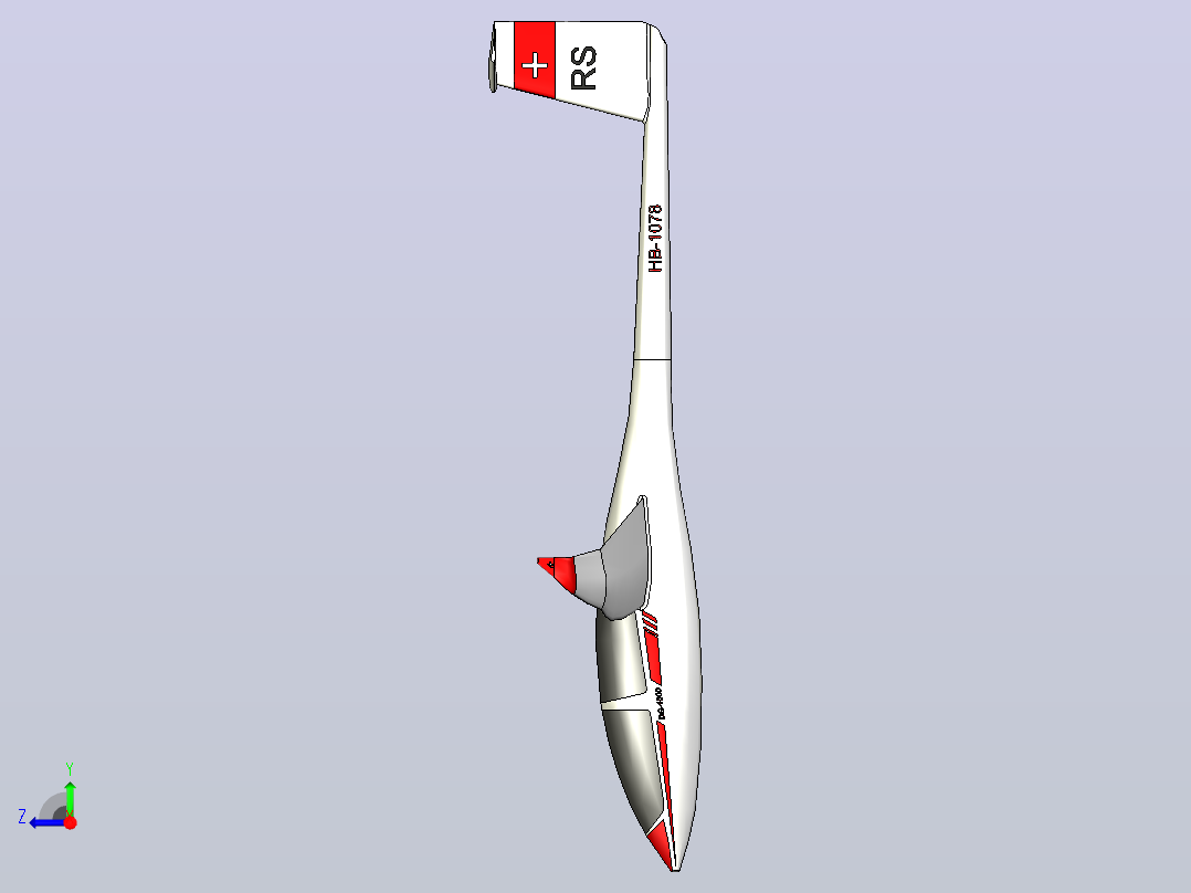 DG-1000滑翔机右视图
