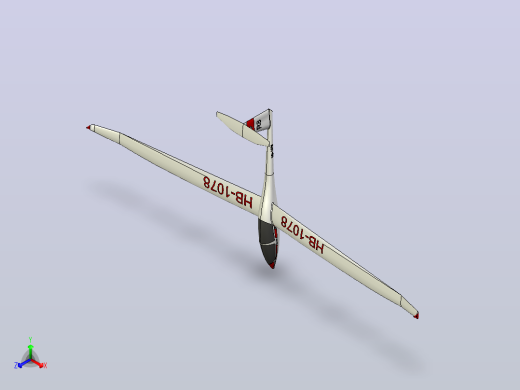 DG-1000滑翔机正等轴测缩略图