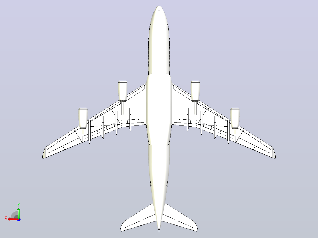 空客 A340后视图