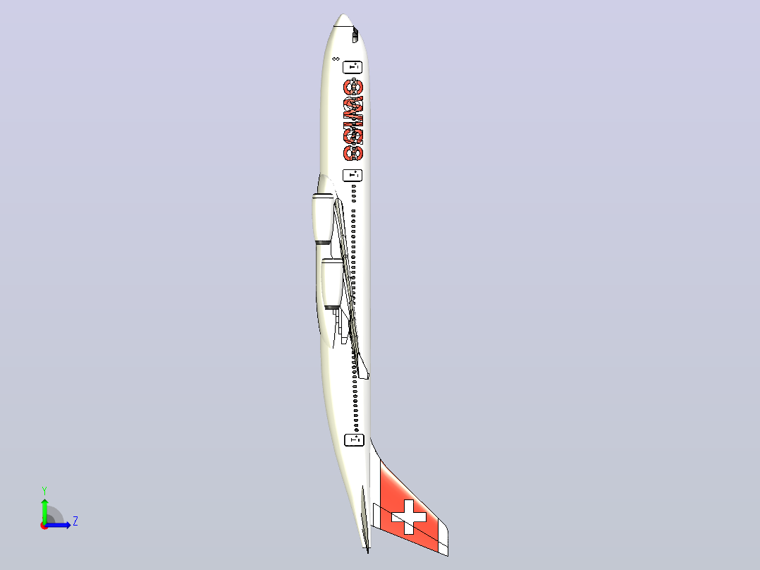 空客 A340左视图